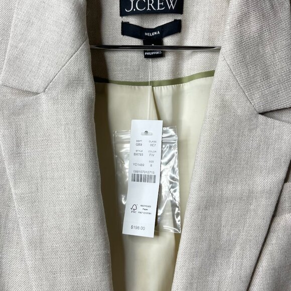 J.CREW HELENA(Brand new w/ Tags) Linen Blend Blazer Suit Set - Picture 2 of 16